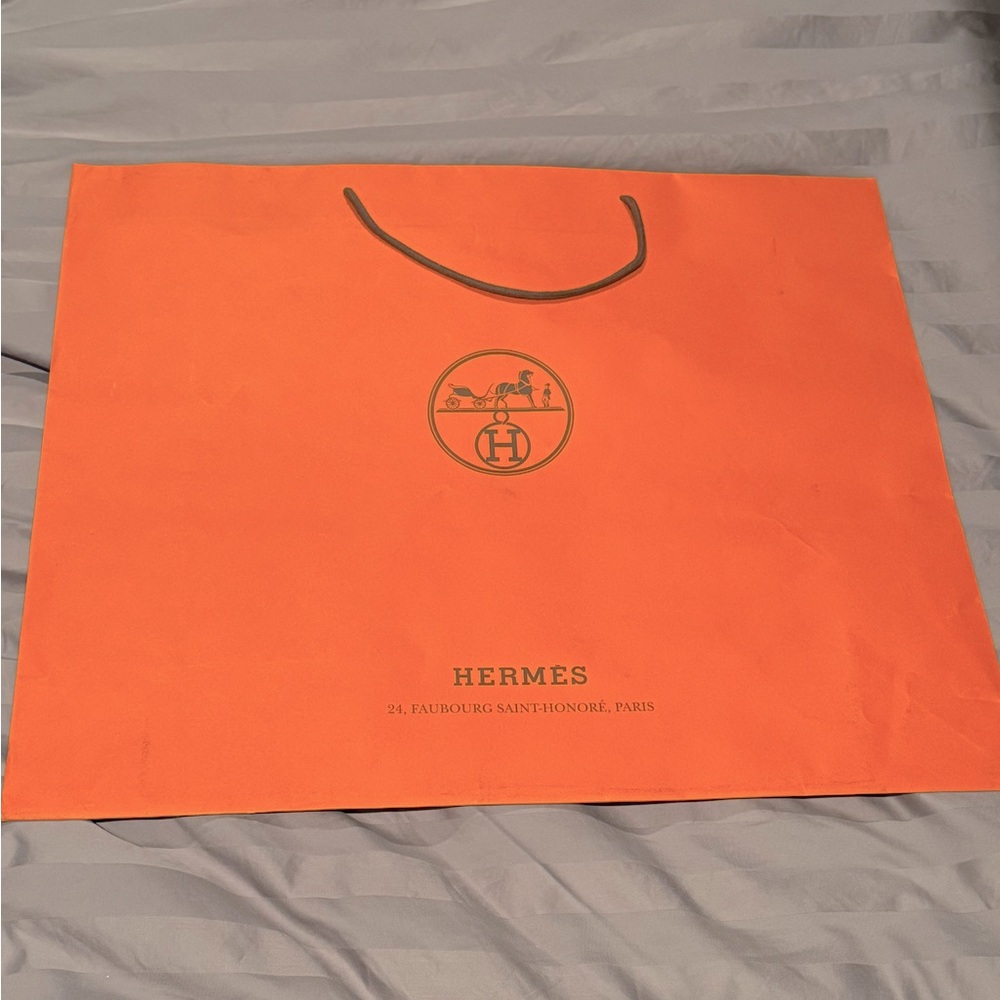 Authentic Hermes Paper Shopping Bag - image 1